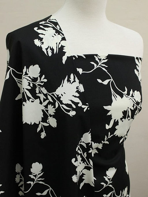 Перкаль Премиум (Digital) Эвридика цв.черный, ш.1.45м, хлопок-100%, 95гр/м.кв - Купава фото 2