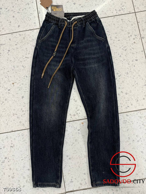 Джинсы мужские Бананы на флисе