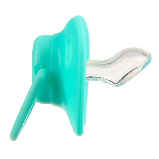 Пустышка классическая, с колпачком и держателем, в контейнере, от 0 мес., цвет бирюзовый