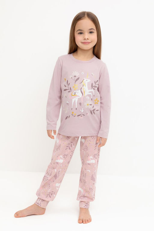 К 1606/розовый лед,лесная тайна пижама дет