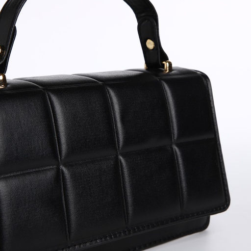 Сумка с клапаном, с кошельком, цвет черный 20*12*7 см - Nazamok фото 4