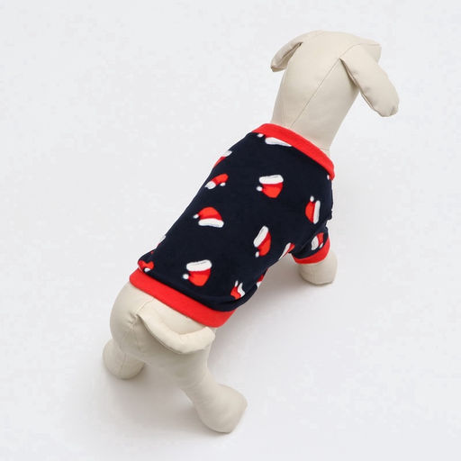 Толстовка для собак Новогодний колпак, размер M, синяя (ДС 32, ОШ 28, ОГ 46 см) - Simaland фото 4