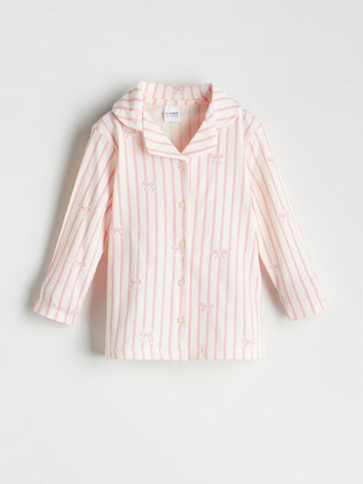 Kurdele Detayl? K?z ?ocuk Pijama Tak?m?