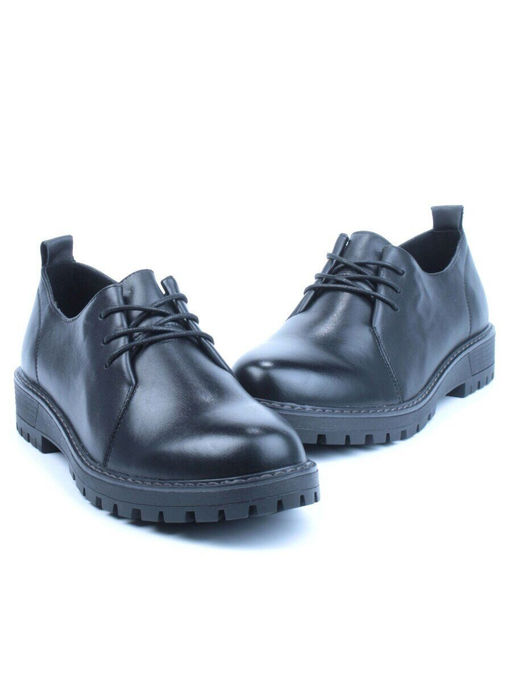 03-DYL76-D1 BLACK Полуботинки женские (натуральная кожа)