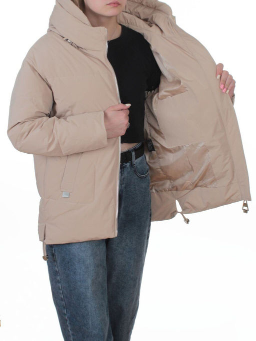 2396 BEIGE Куртка зимняя женская (150 гр. холлофайбер)