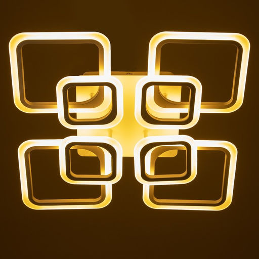 Люстра с ПДУ 59117/8WT, LED, 240 Вт, 3000-6000К, диммер, белый, 55×55×10 см