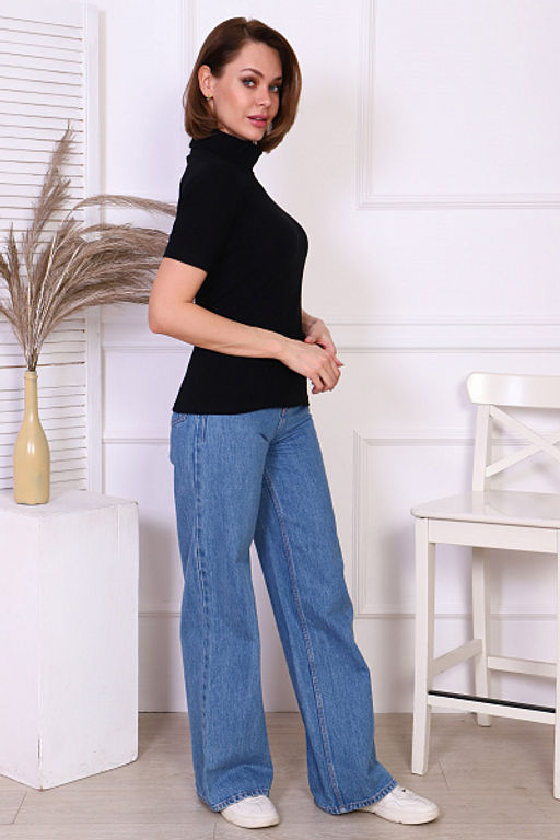 Водолазка женская, рибана с лайкрой (00837, черный) - Плиона фото 10