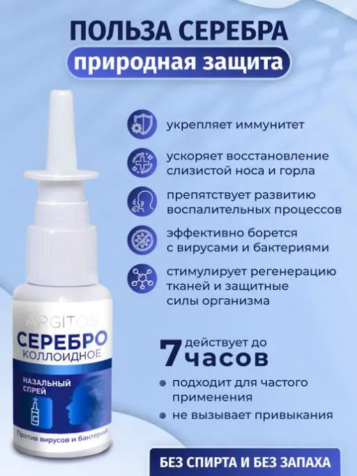 Назальный спрей с серебром Argitos