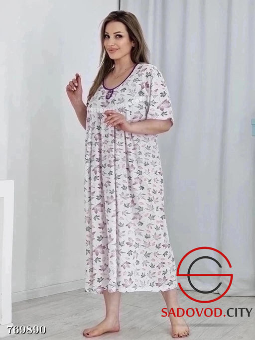 Ночнушка женская в цветочек - Bruno фото 12