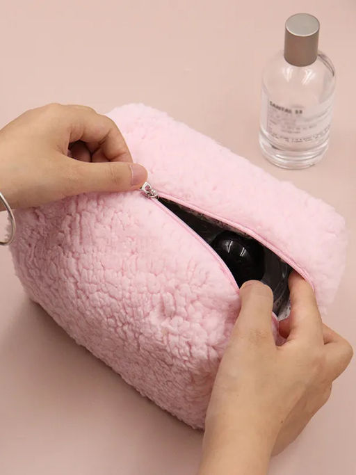 Kristaller Косметичка женская плюшевая Тедди, розовый  фото 4