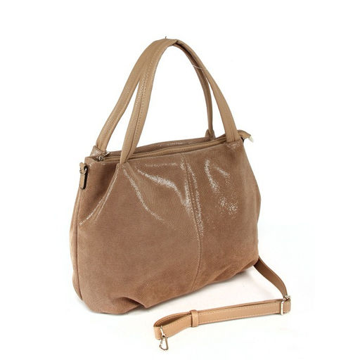 Сумка женская натуральная кожа ADEL-282/3в (отделка ИСК/КОЖА), 1отд+кар/пер. плечевой ремень, капучино 264989