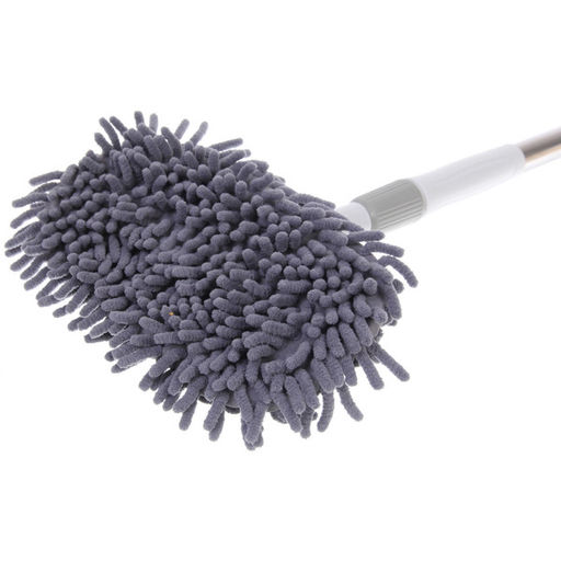 Швабра с насадкой из микрофибры, телескопическая ручка 77-120см силиконовое основание ZY5011