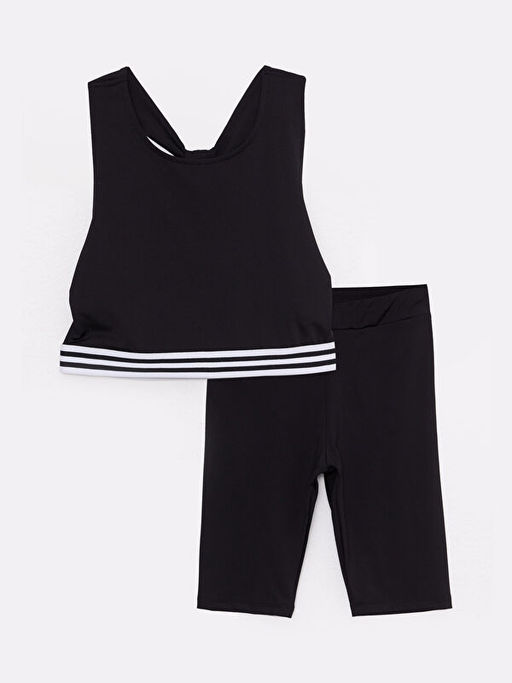 U Yaka Basic K?z ?ocuk B?stiyer ve Tayt