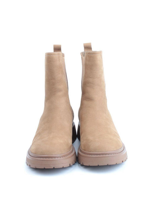 01-80158-G75-4 LT. BROWN Ботинки демисезонные женские (натуральная замша, байка) - Фабричный китай фото 8