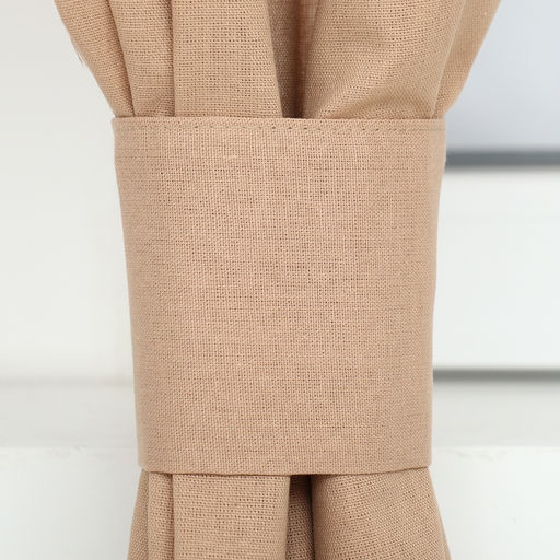 Шторы для кухни Этель ECO, бежевые, 136×180 см - 2 шт., подхваты - 2 шт., 190 г/м²