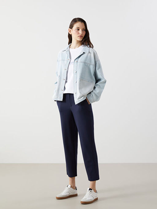 Oversize Kad?n Jean G?mlek Ceket