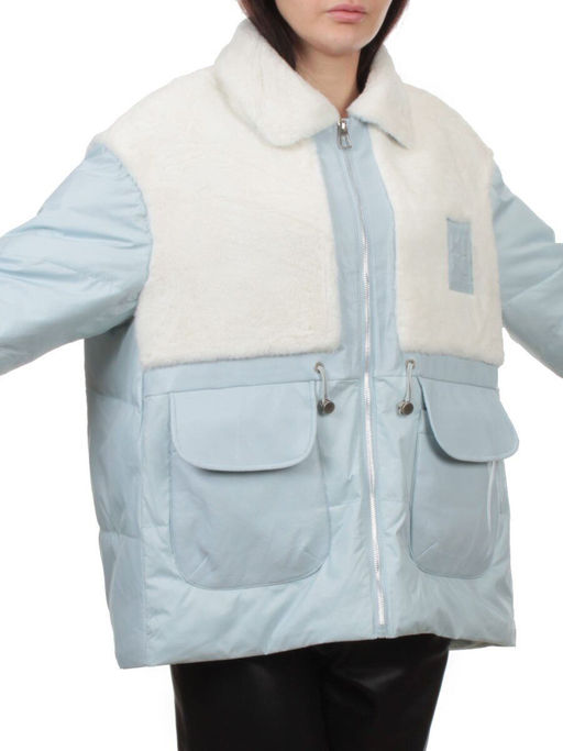 H24-223 WHITE BLUE Куртка демисезонная женская (100 гр. холлофайбер) - Fashion фото 2