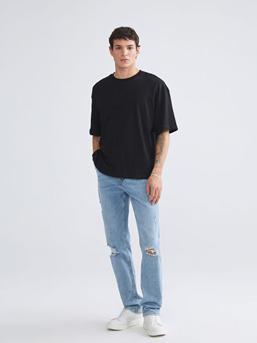 750 Slim Fit Y?rt?k Detayl? Erkek Jean Pantolon