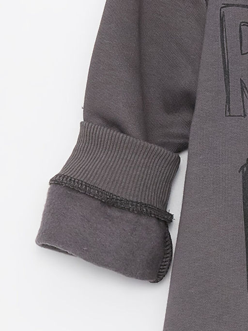 Bisiklet Yaka Uzun Kollu Bask?l? Erkek Bebek Sweatshirt - Waikiki фото 3