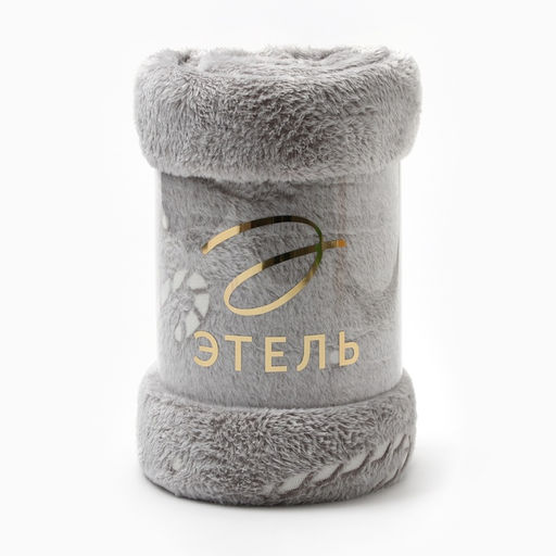 Плед светящийся в темноте Этель. Candy cane, 200?220 см,100% п/э, корал-флис, 220 г/м?