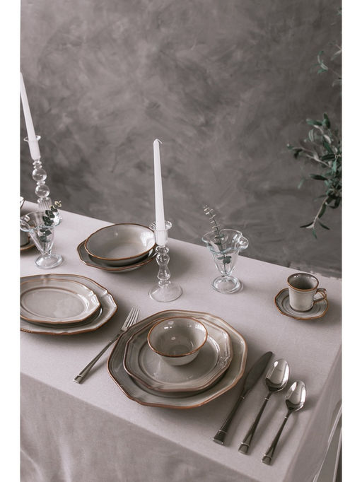 Тарелка Magistro Vintage, d=27 см, фарфор, серая фото 7