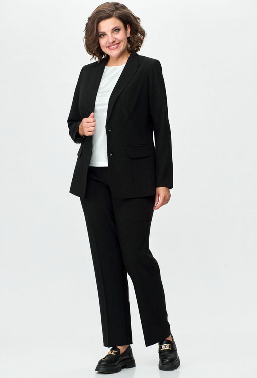 Жакет БелЭльСтиль 203-Р черный однотон фото 4