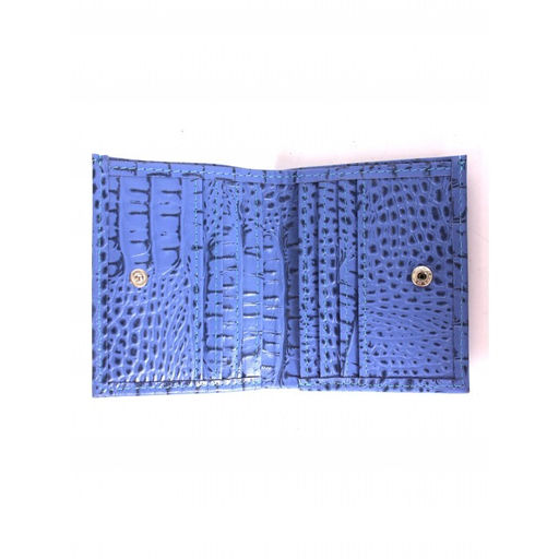 Портмоне женское Croco-ПР-905 натуральная кожа 2 отд, 8 карм, голубой кайман (13) 264811  фото 3