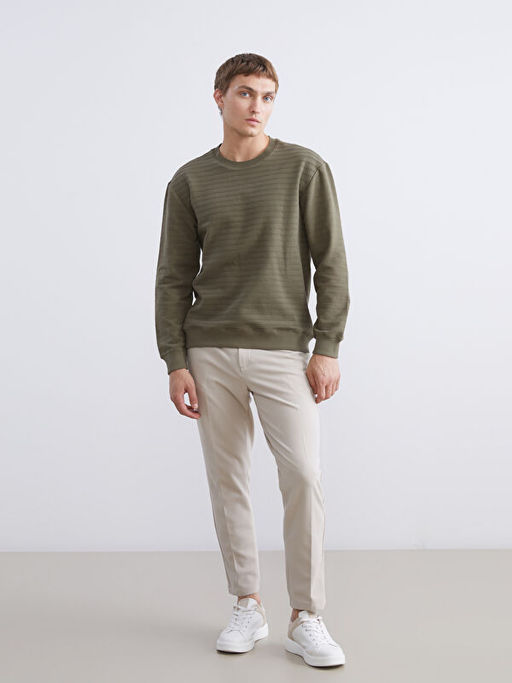 Bisiklet Yaka Erkek Sweatshirt