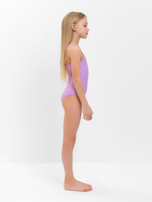 Купальник для девочки слитный MINAKU: Swim Collection, сиреневый, рост 134-140 см
