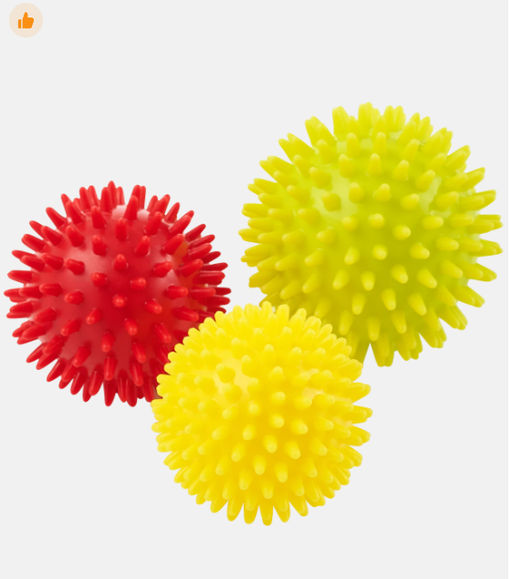 Мяч массажный BASEFIT GB-602 6 см, желтый.  фото 2