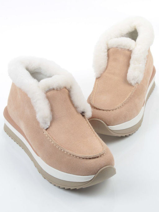 04-5521-2 APRICOTS Ботинки зимние женские (натуральная кожа, 100% шерсть)