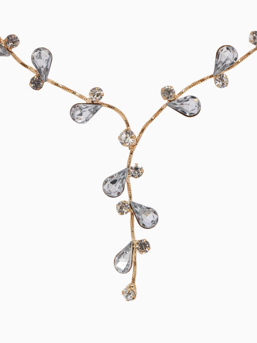 Набор 2 предмета: серьги, колье Изумление цветение, цвет белый в золоте, 42 см