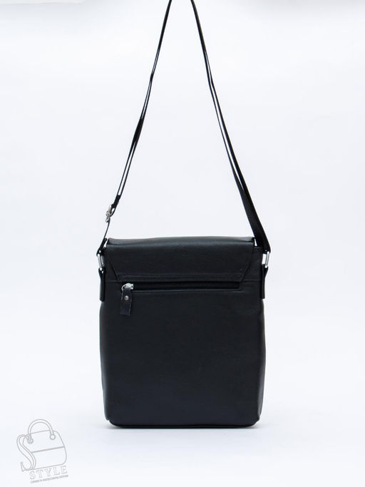 Сумка мужская кожаная 013H black Heanbag в Новосибирске