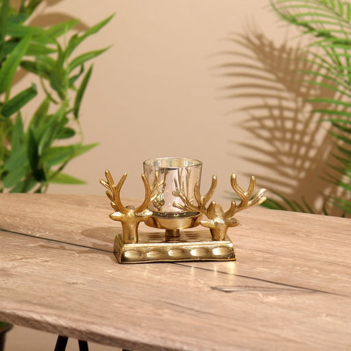 Подсвечник Олени, 17?11?10 см, алюминий