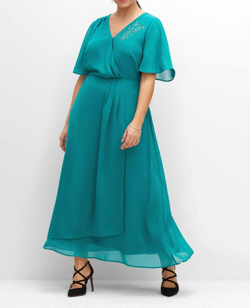 Платье, цвета изумруда - Sheego фото 3