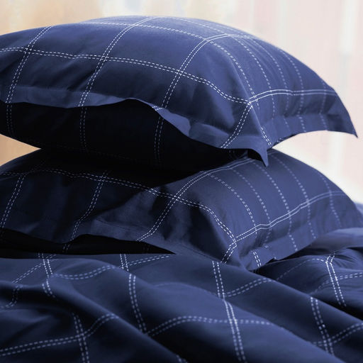 Постельное бельё Этель 2 сп Cage: dark blue, 175х215 см, 200х215 см, 50х70+3 см-2 шт, мако-сатин, 114г/м2  фото 9