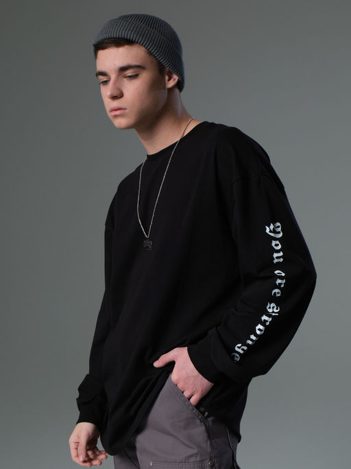 Лонгслив черный 241160828а