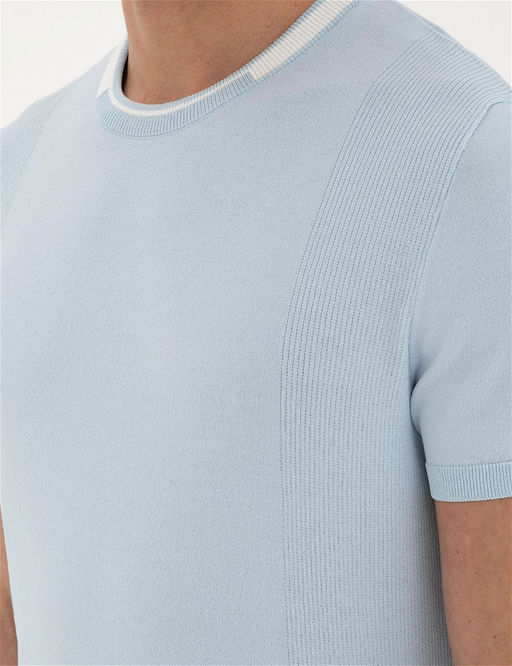 Mavi Slim Fit Bisiklet Yaka Triko Ti__rt - Pierre cardin фото 7