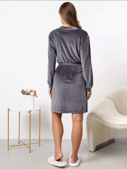 Халат женский Кэт Графит - Modamica фото 6