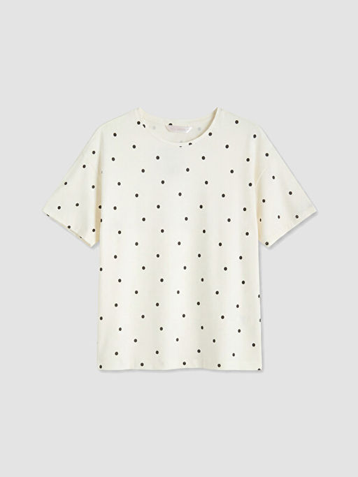 Puantiyeli Kad?n ?ortlu Pijama Tak?m?