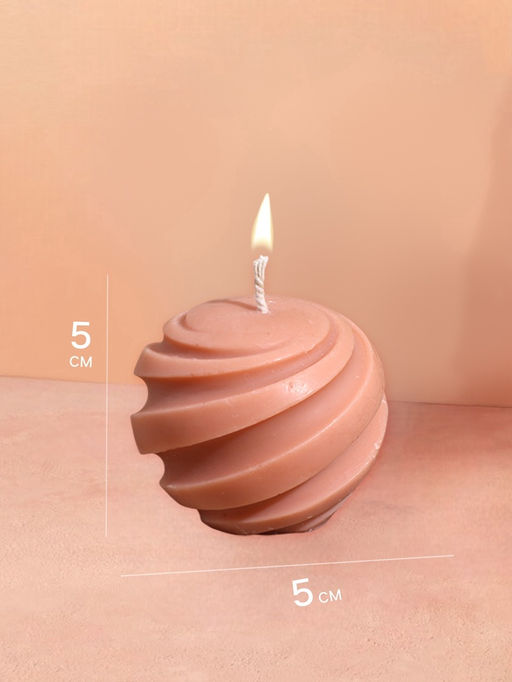 Свеча фигурная формовая «Шар», 5×5×5 см, соевый воск, МИКС