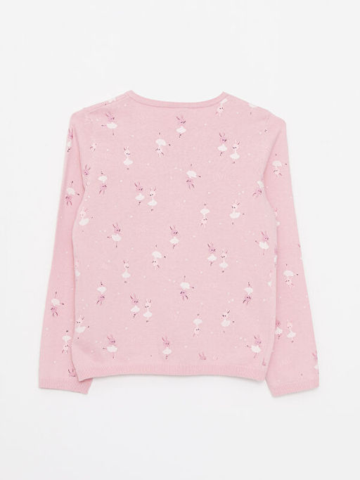 Bisiklet Yaka Desenli Uzun Kollu K?z ?ocuk Triko H?rka - Waikiki фото 2