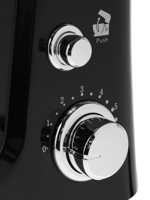 Миксер планетарный Sakura SA-6327BK, 1000 Вт, 6 скоростей, чаша 3.5 л, 3 насадки, чёрный