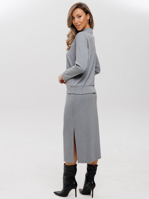 Костюм женский К-242 (лапша Софт г/к) Темно-серый - Elenatex фото 34