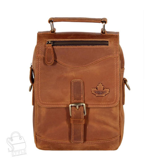 Сумка мужская кожаная 35601Z v.brown Zinimsk в Новосибирске