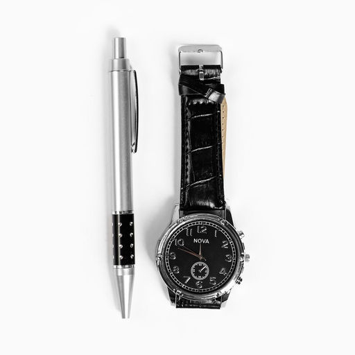 Набор подарочный 2 в 1, ручка, часы, МИКС