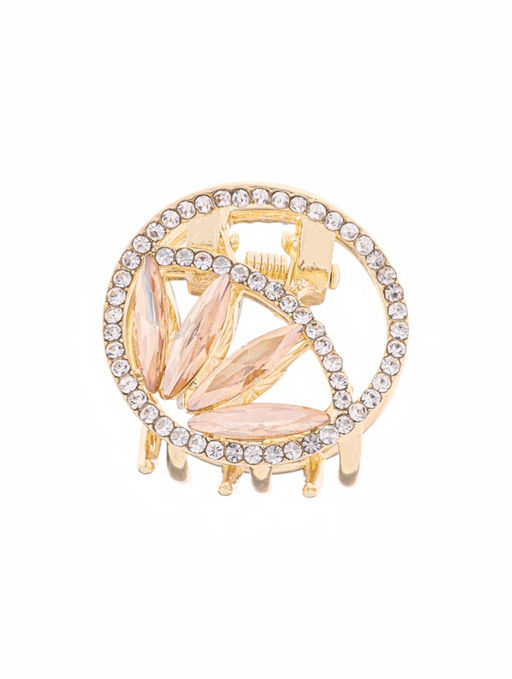 Цена за 6 шт. Крабик для волос «Флоранс галант», 3 см, золото