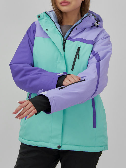 Горнолыжный костюм женский зимний бирюзового цвета 016Br - Chunmai фото 18