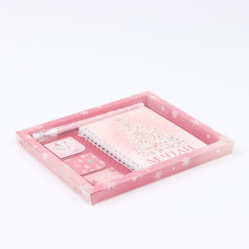 Подарочный набор новогодний, блокнот А6, 40 листов, ручка пластик, магнитные закладки 3 шт. «Мечтай! Мечты сбываются»