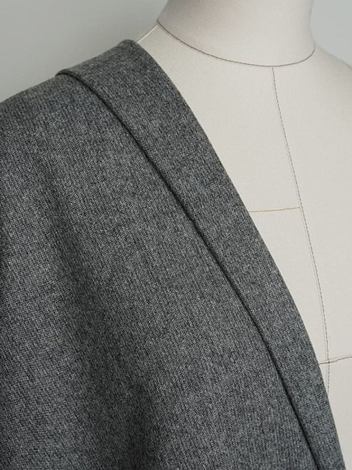 Шерсть костюмная Твид цв.Темно-серый меланж, ш.1.55м, шерсть-50%, п/э-50%, 240гр/м.кв - Купава фото 4